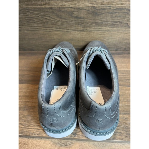 NWB Rockport Mens Charlee Wingtip Oxfords Gray Leather 9M - Picture 3 of 11